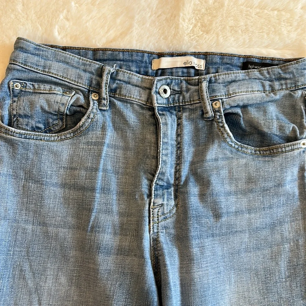 Ella Moss high waist straight light wash jeans - Picture 3 of 4